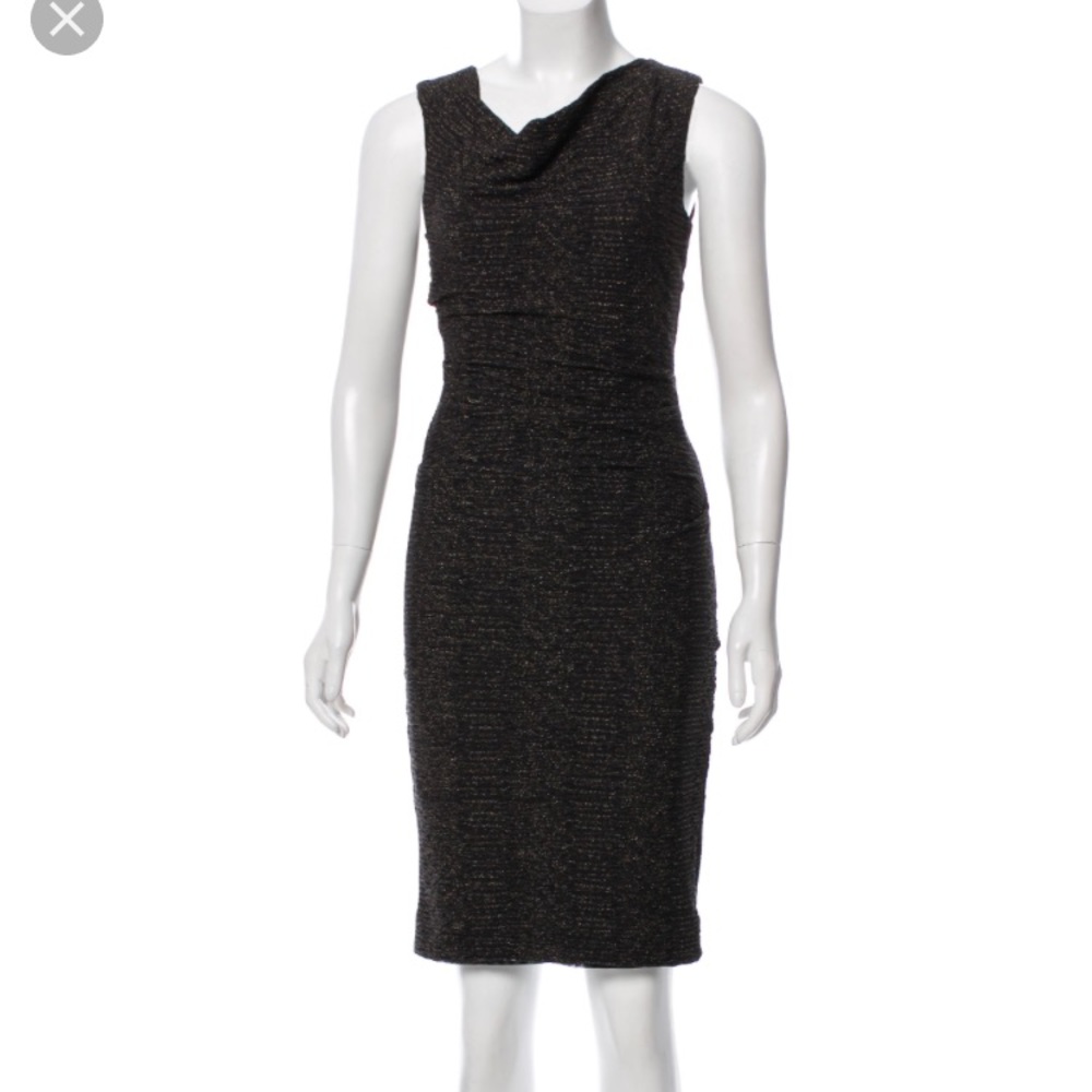 Nicole Miller Black Sleeveless Sheath Dress Size 4